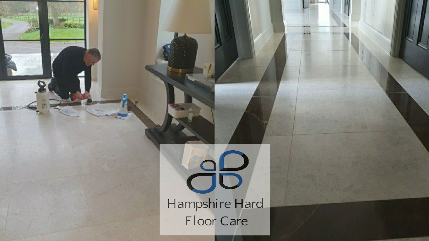 Limestone and marble floor clean and seal Southampton