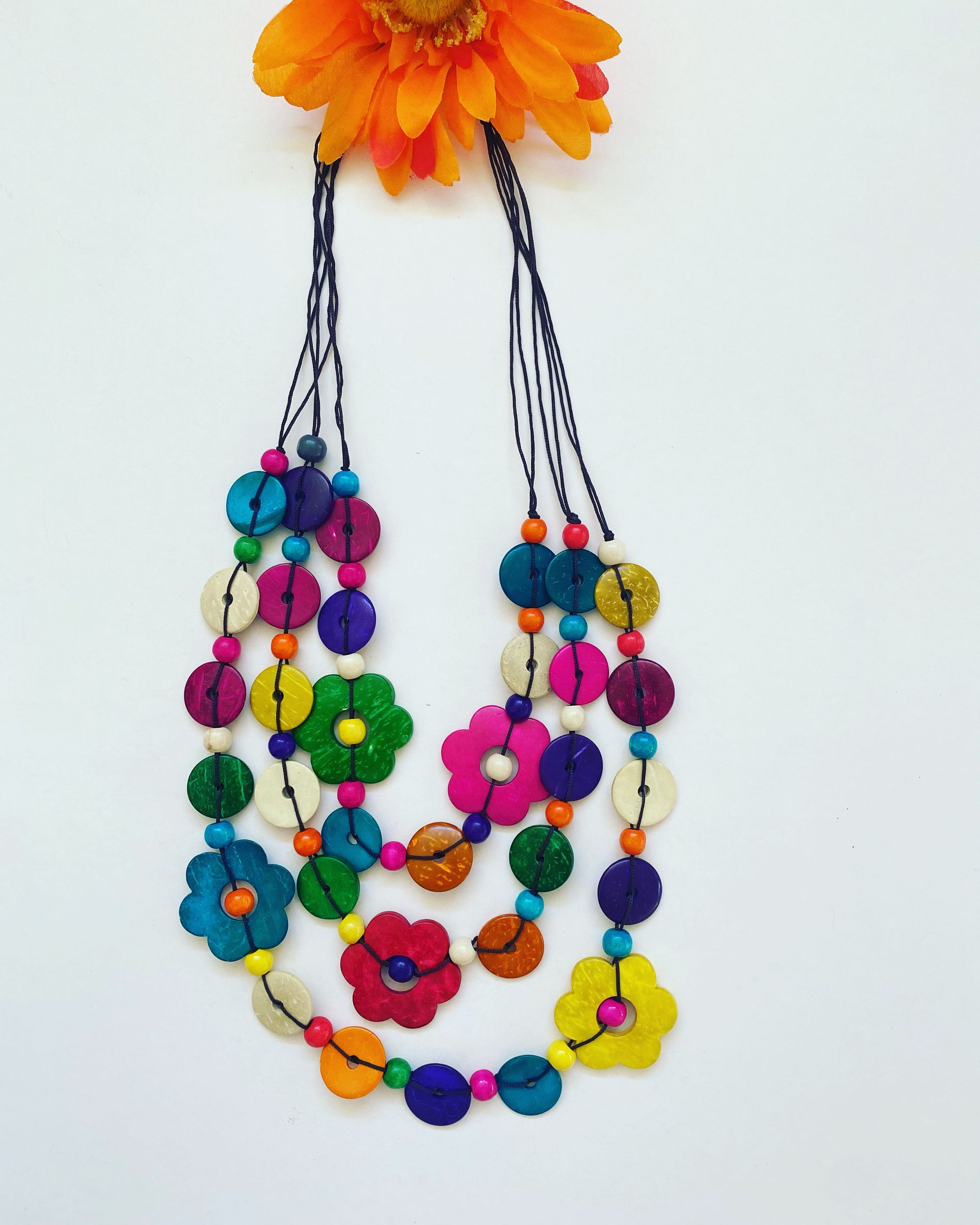 Colorful Wood Necklace