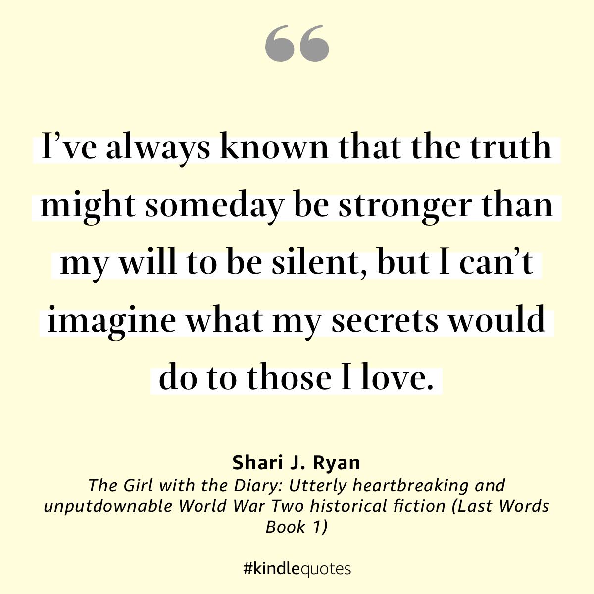 A quote from the girl with the diary by shari j. ryan