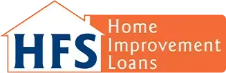A logo for home improvement loans with a house on it
