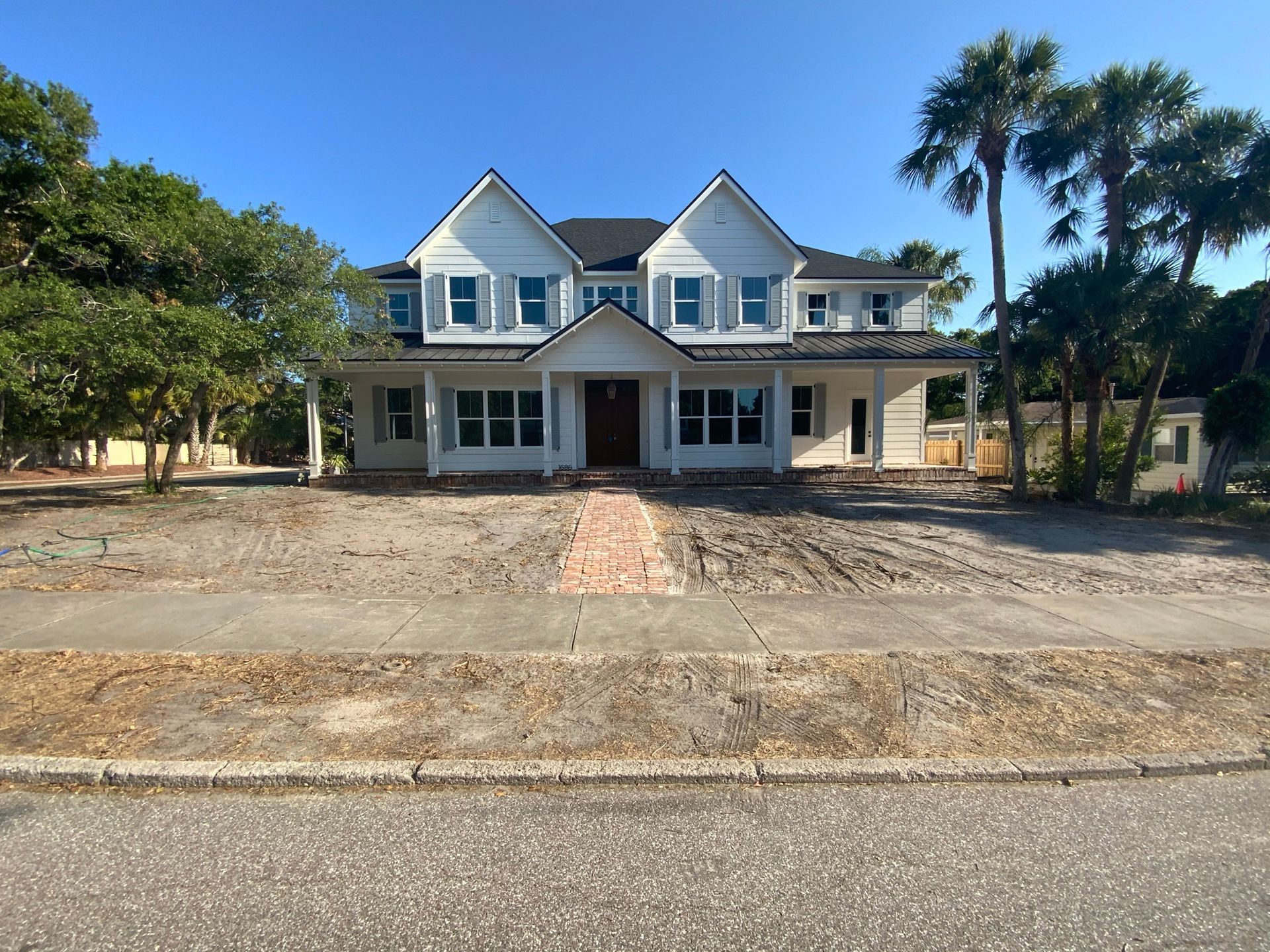 Property cleared and prepped before landscape installation in Sarasota