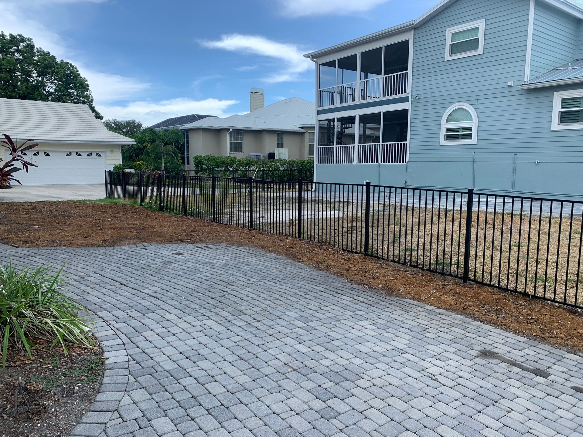 Property cleared and prepped before landscape installation in Venice