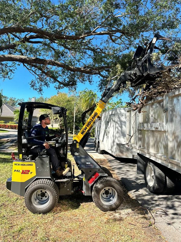 Peacock Landscape crew remove debris at a Sarasota County property