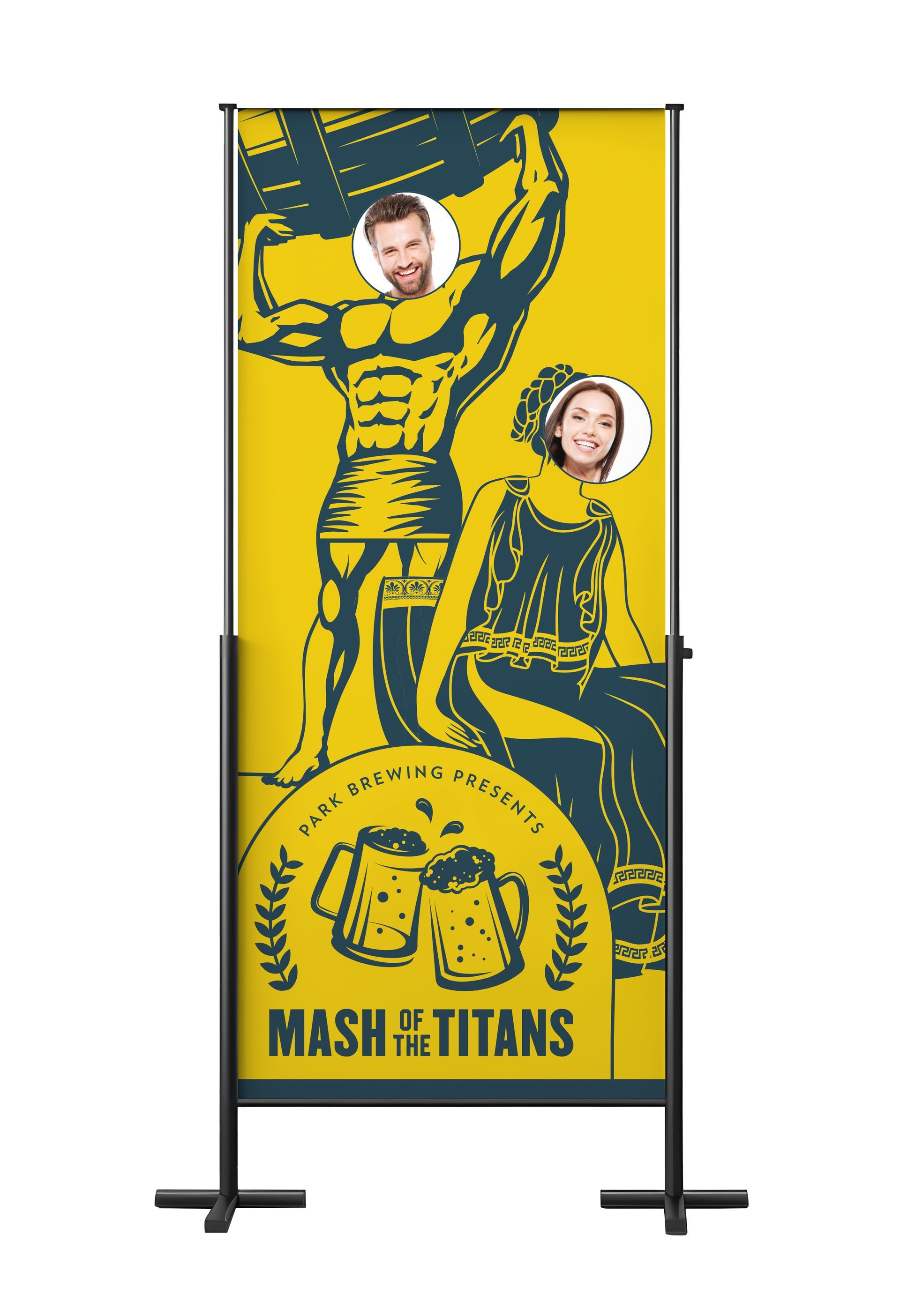 Mash of Titans cut out stand