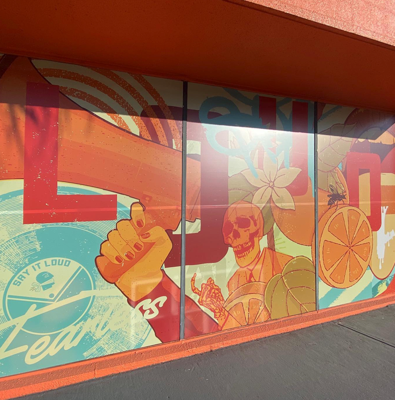 Say It Loud old office window decal C