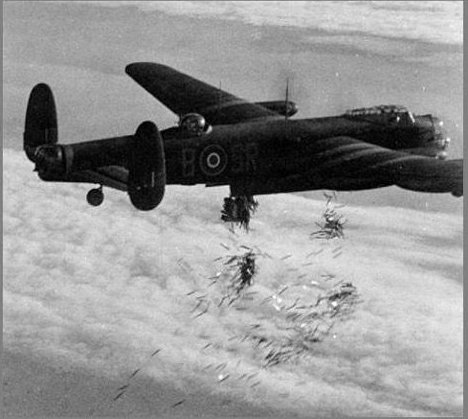 A B-25 Mitchell Bomber Deploys Chaff