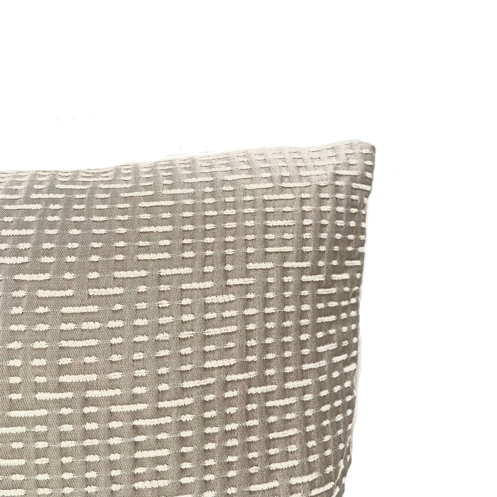 Kussen Mae - Beige, wit, glans