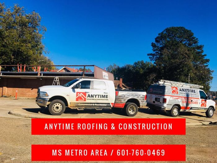 Service vehicle — Canton, MI — Anytime Roofing & Construction, LLC