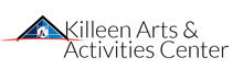Killeen Arts & Activities Center logo: a black triangle over blue with white "K" and text to the right.