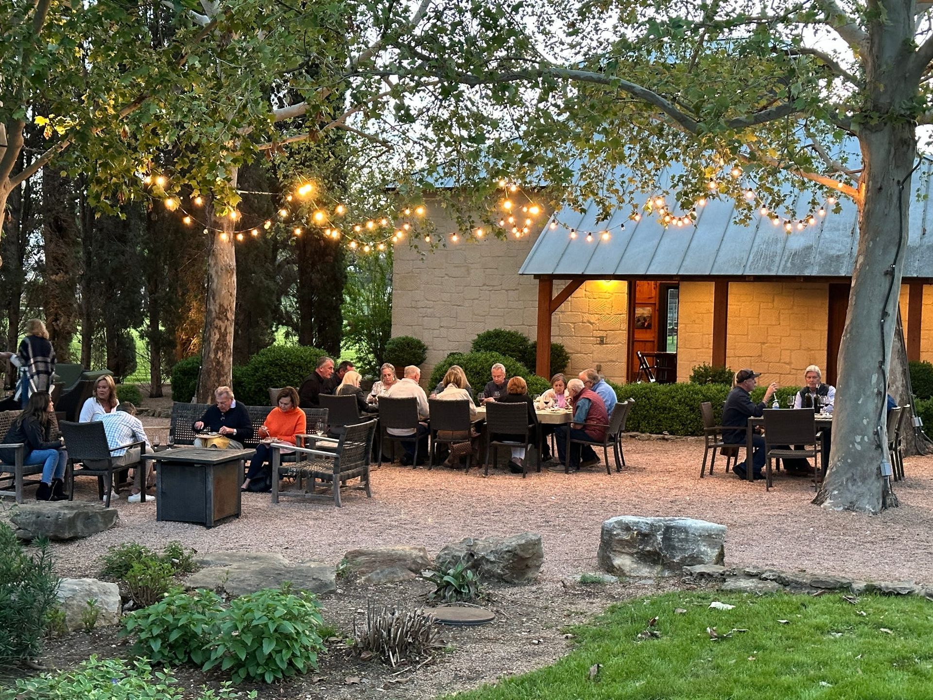 Stone House Evening Outdoor Dining