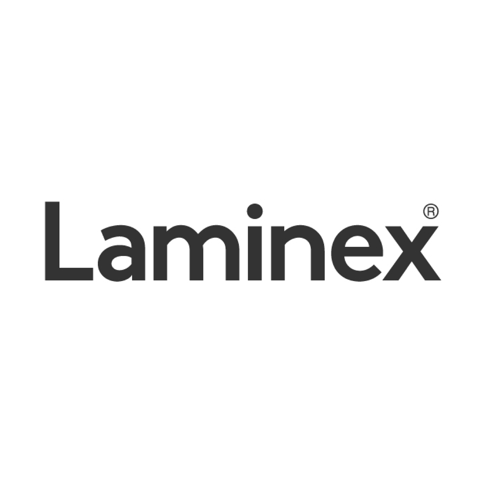 A black and white logo for laminax on a white background.
