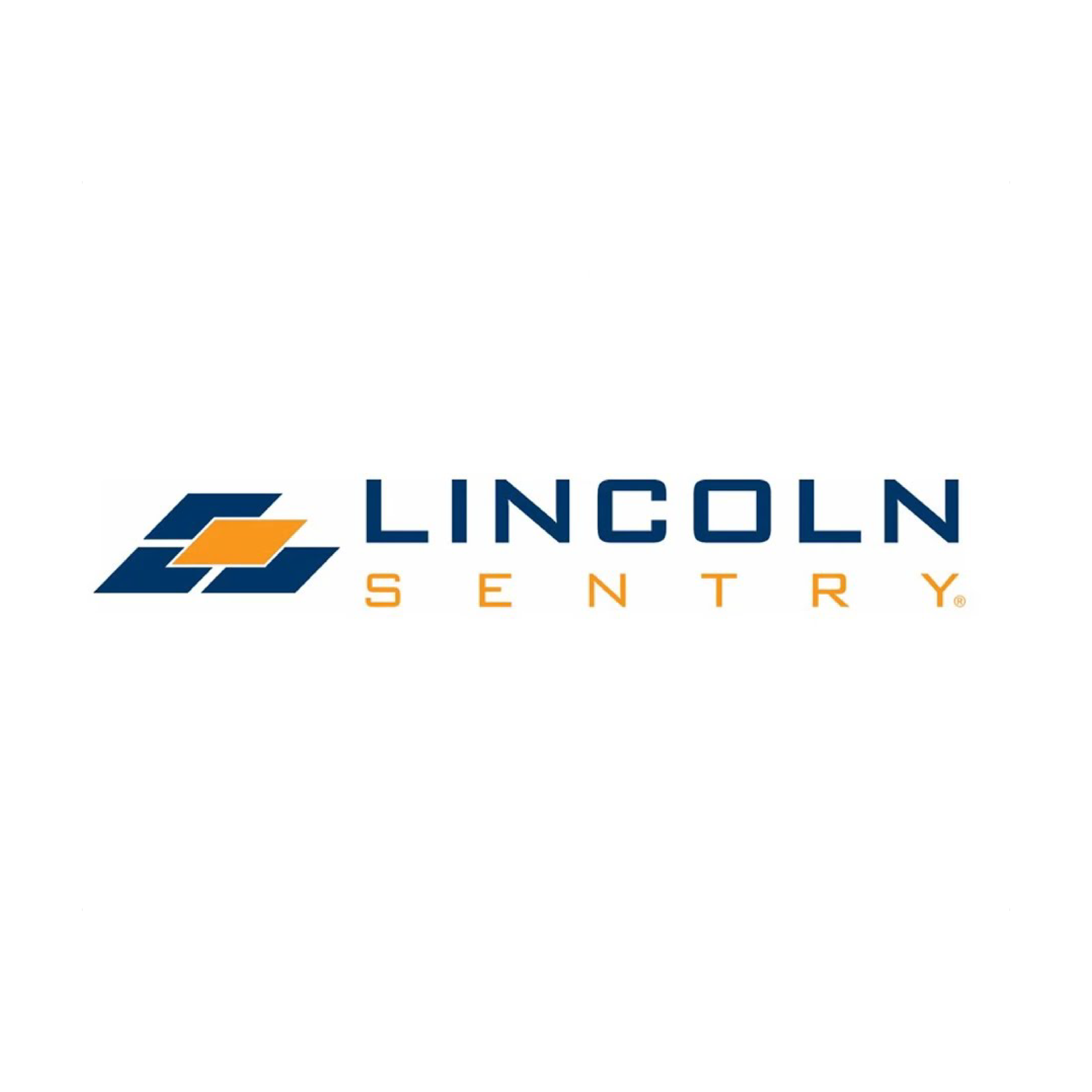 The lincoln sentry logo is blue and orange on a white background.
