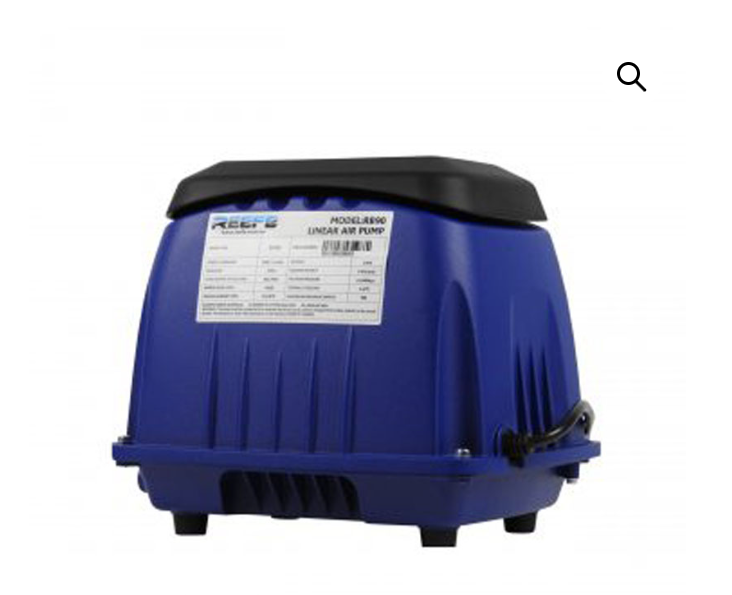 Blue and black air pump with a product label. — Bennett's Servicing and Plumbing In South Nowra, NSW