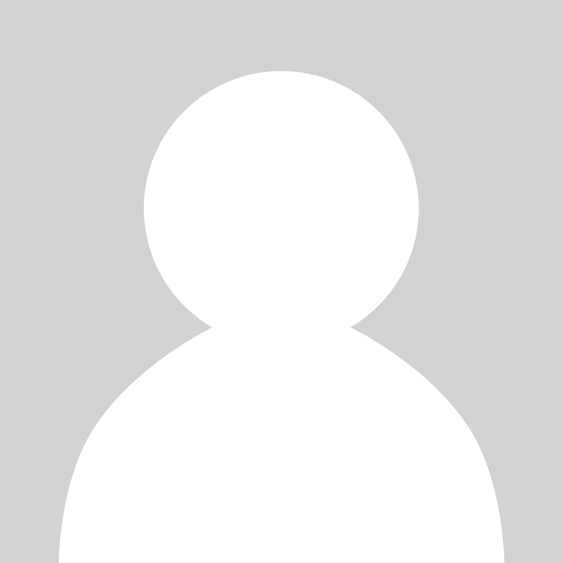 Silhouette of a person with a round head, shoulders, and torso, on a gray background.