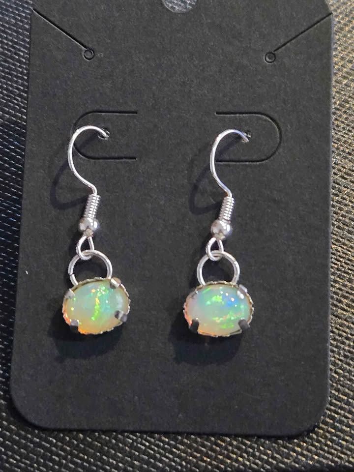 Hand Made Elegant Ethiopian Opal Earring