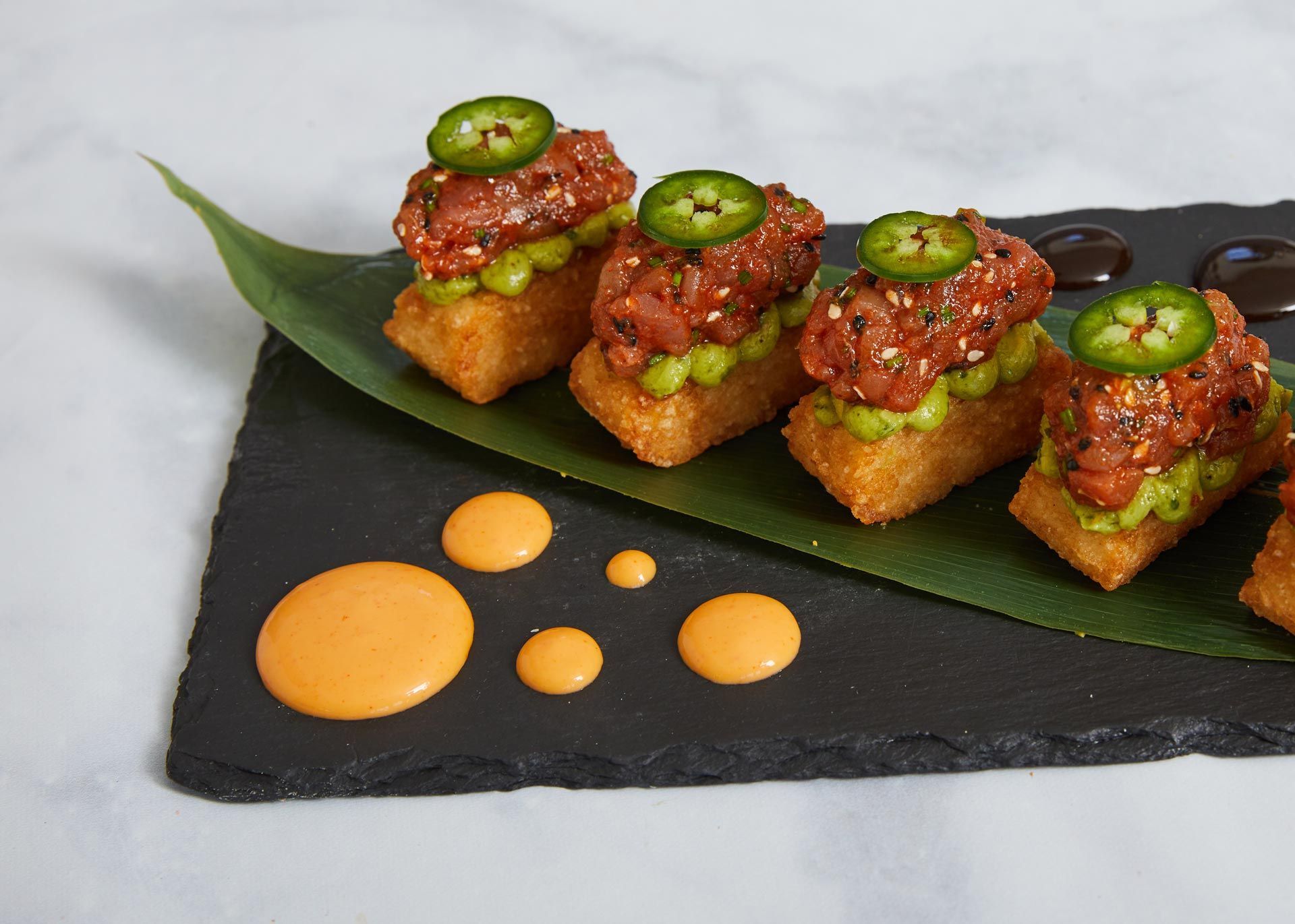 A close up of a plate of food on a table