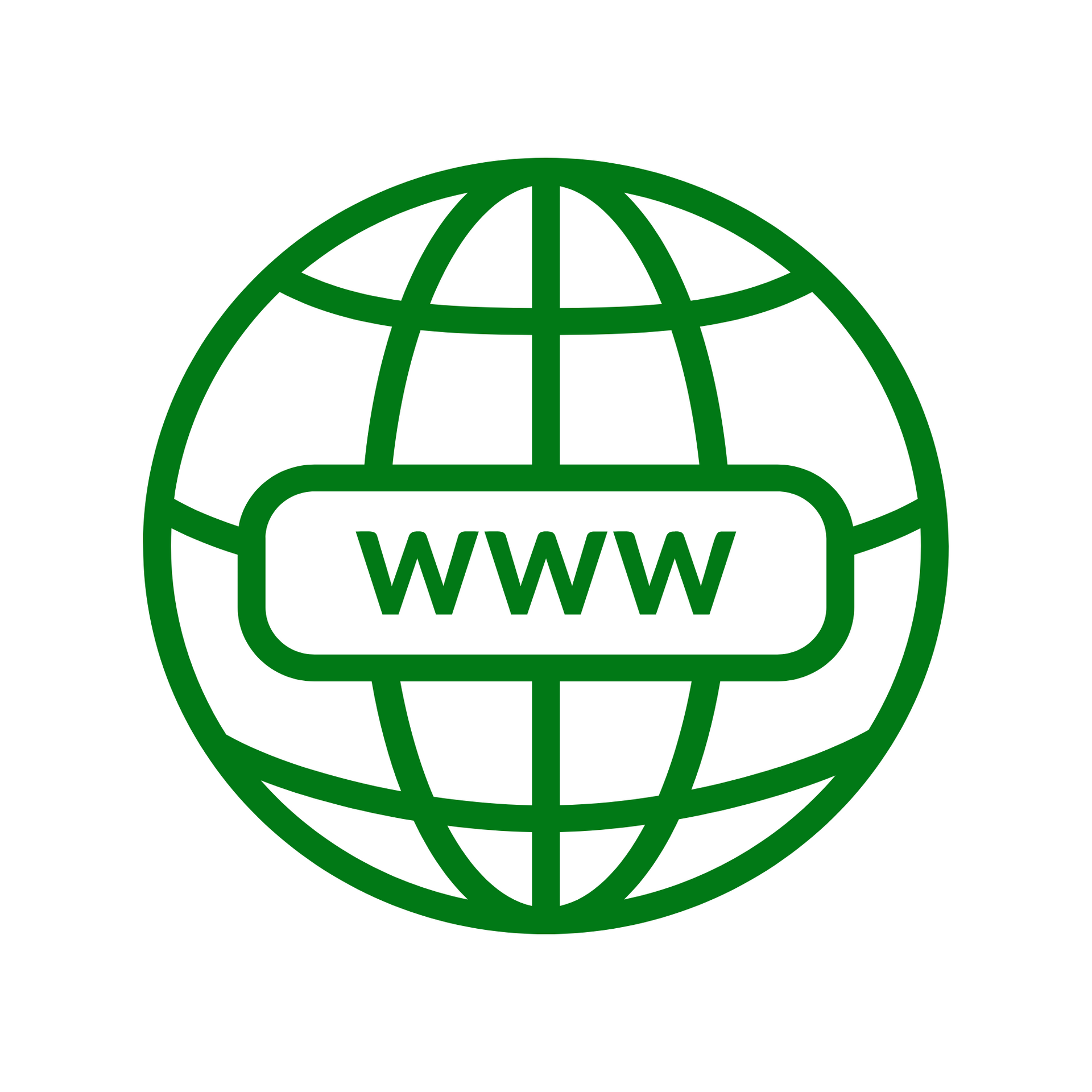 Globe Icon with WWW text in the center