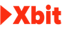 A red and white logo for xbit on a white background