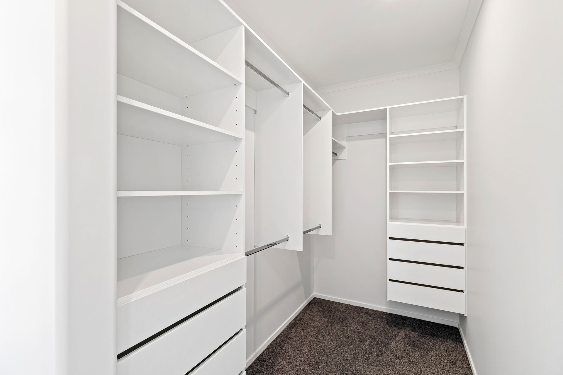 Custom-designed built-in wardrobe in a modern Australian home.
