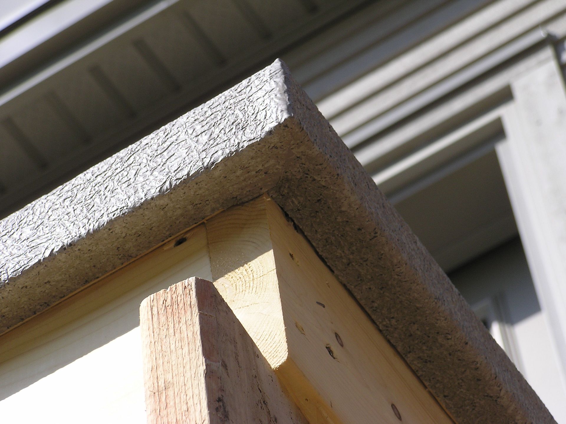 Un coin d'un patio en PVC 