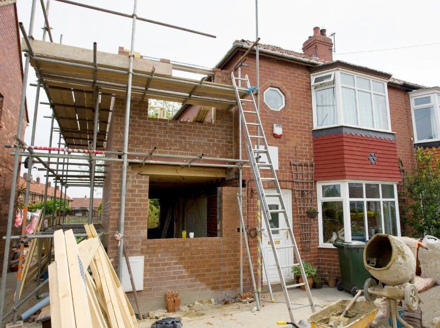 House extensions being built by the client in Derby