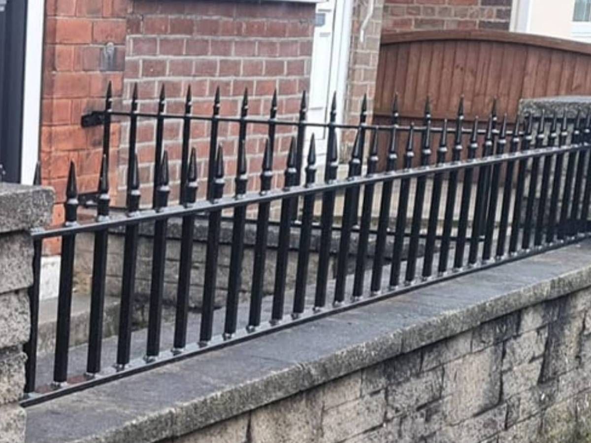 garden wall railings made and installed by Metal Gates & Railings Derby