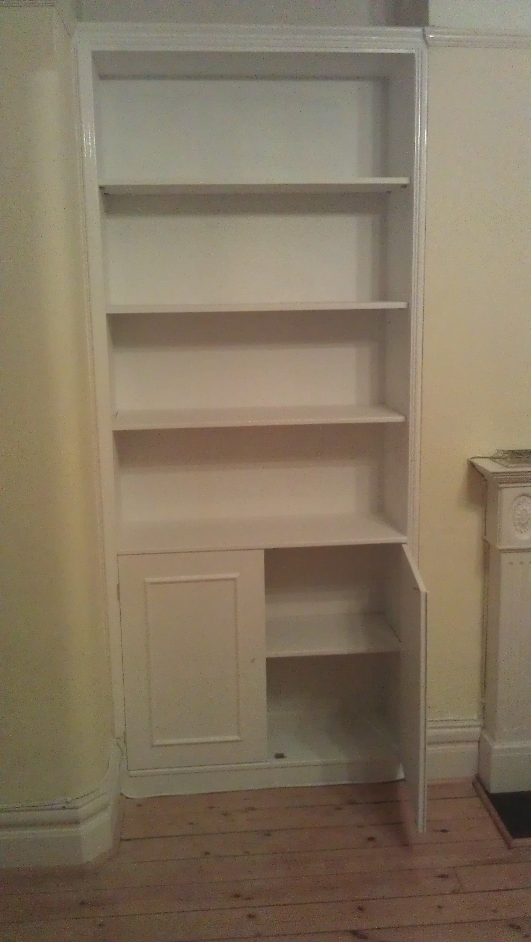 Fitted bookcase 1 to 4 designed, made, finished and fitted
