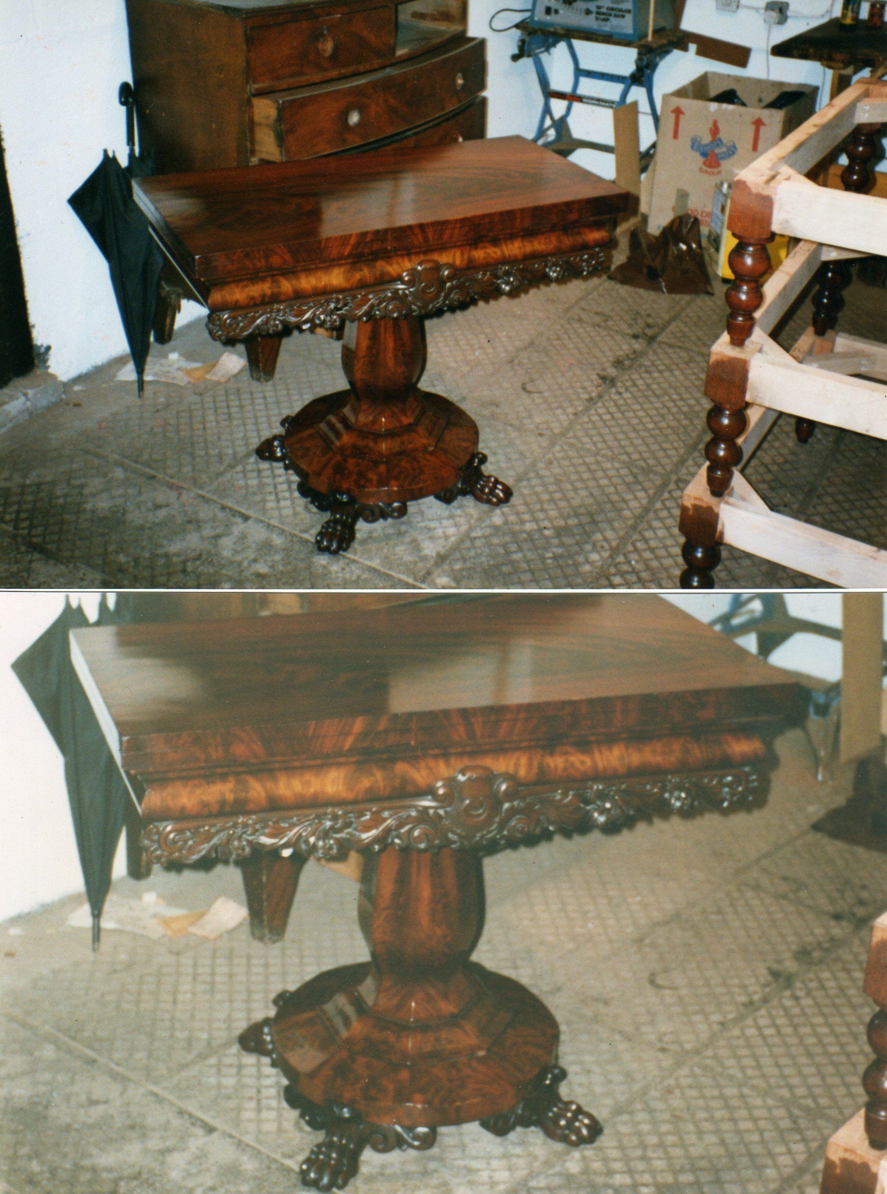 Georgian mahogany games table