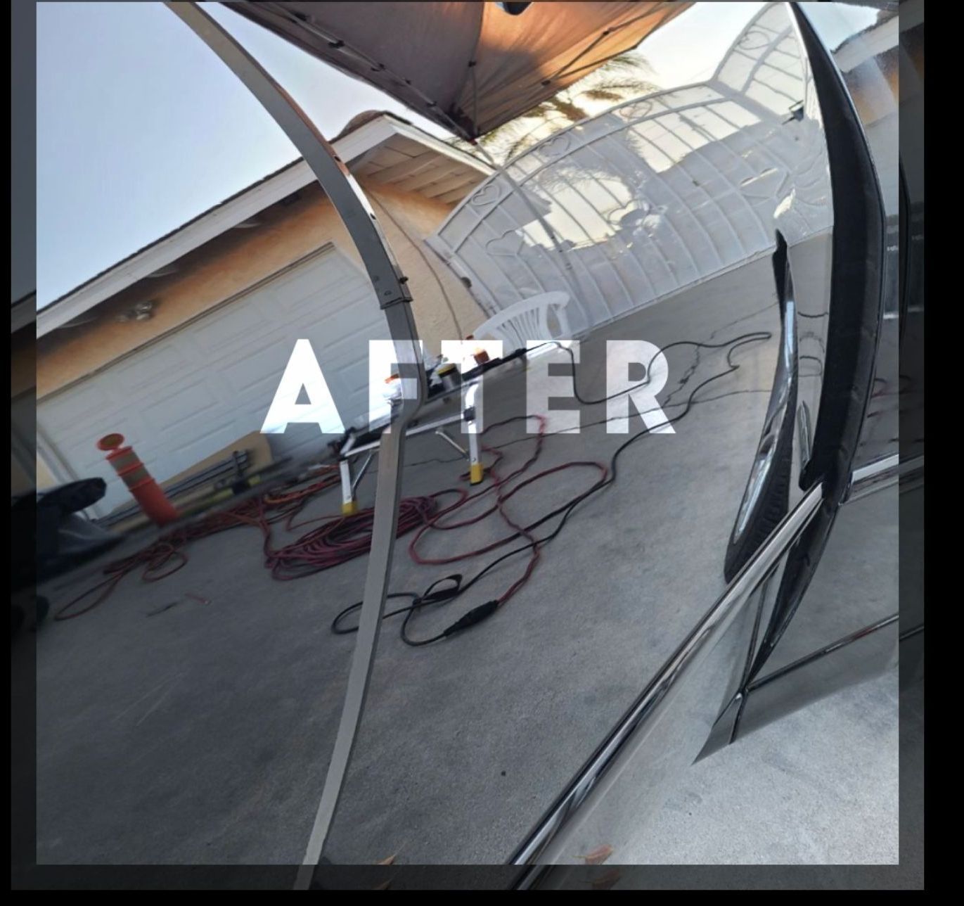 A picture of a car with the word after on it