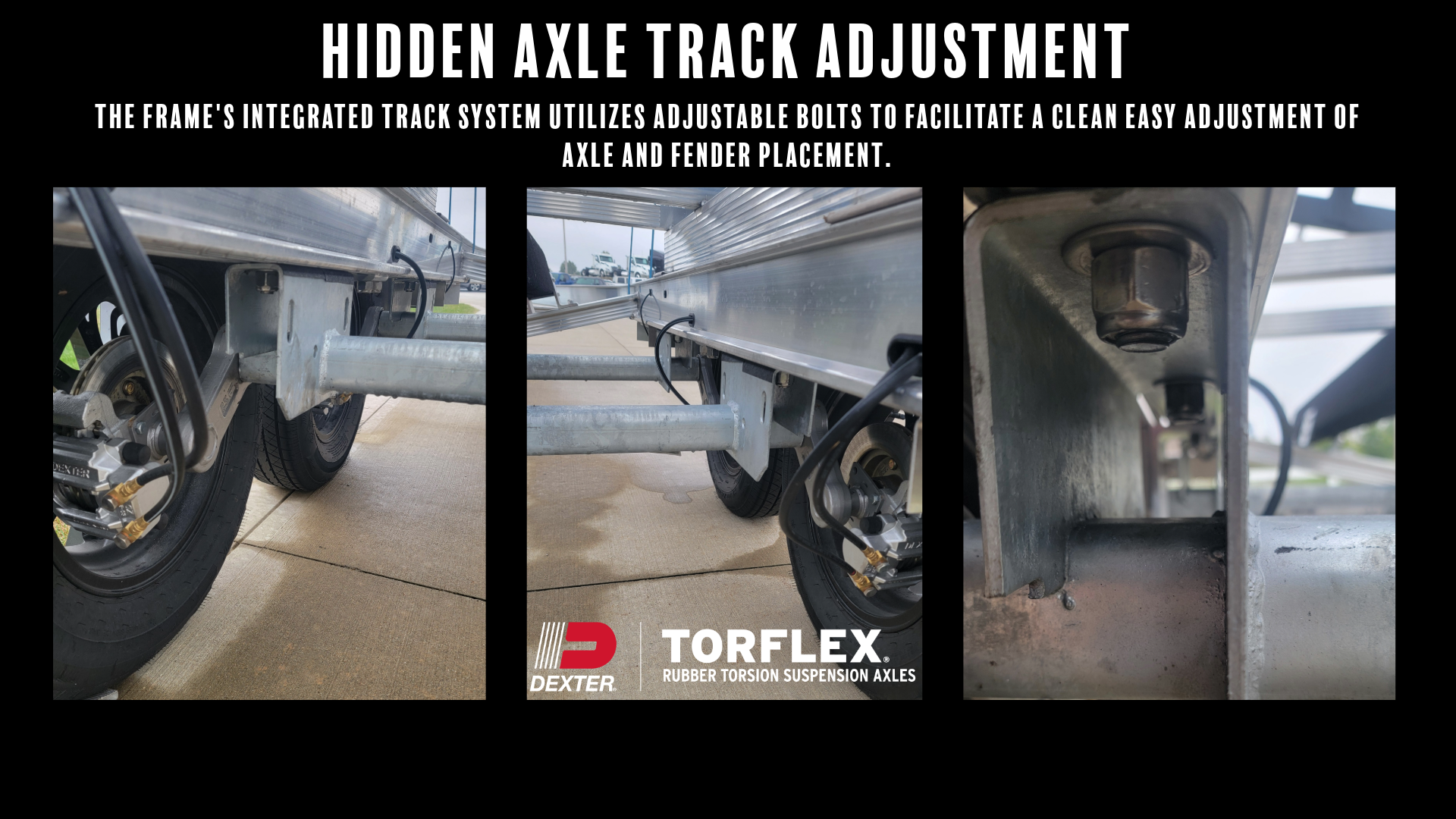 Aluminum Boat trailer axle adjustment