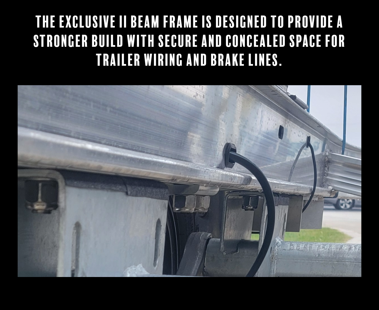 Aluminum Boat trailer wiring enclosed