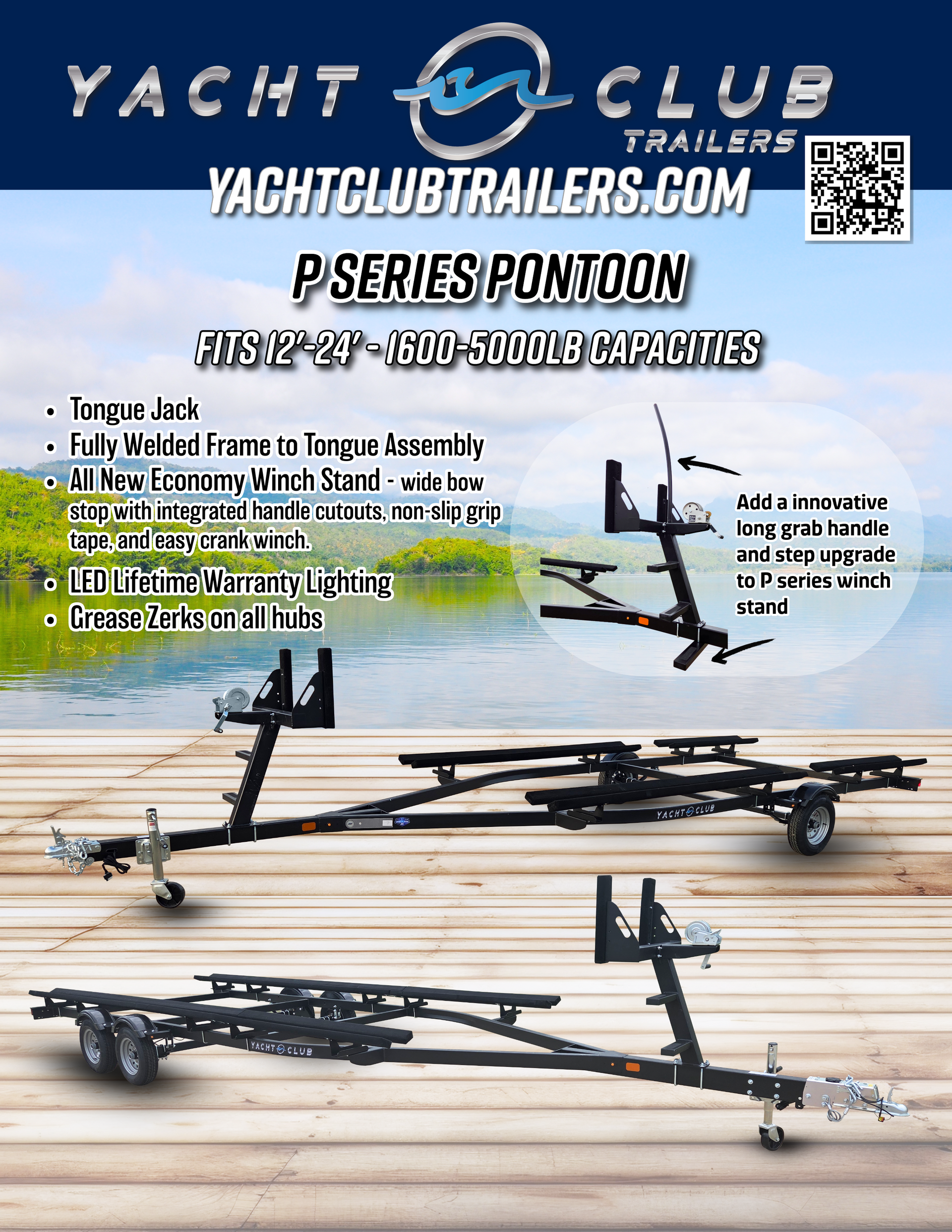 yacht club p series pontoon flyer
