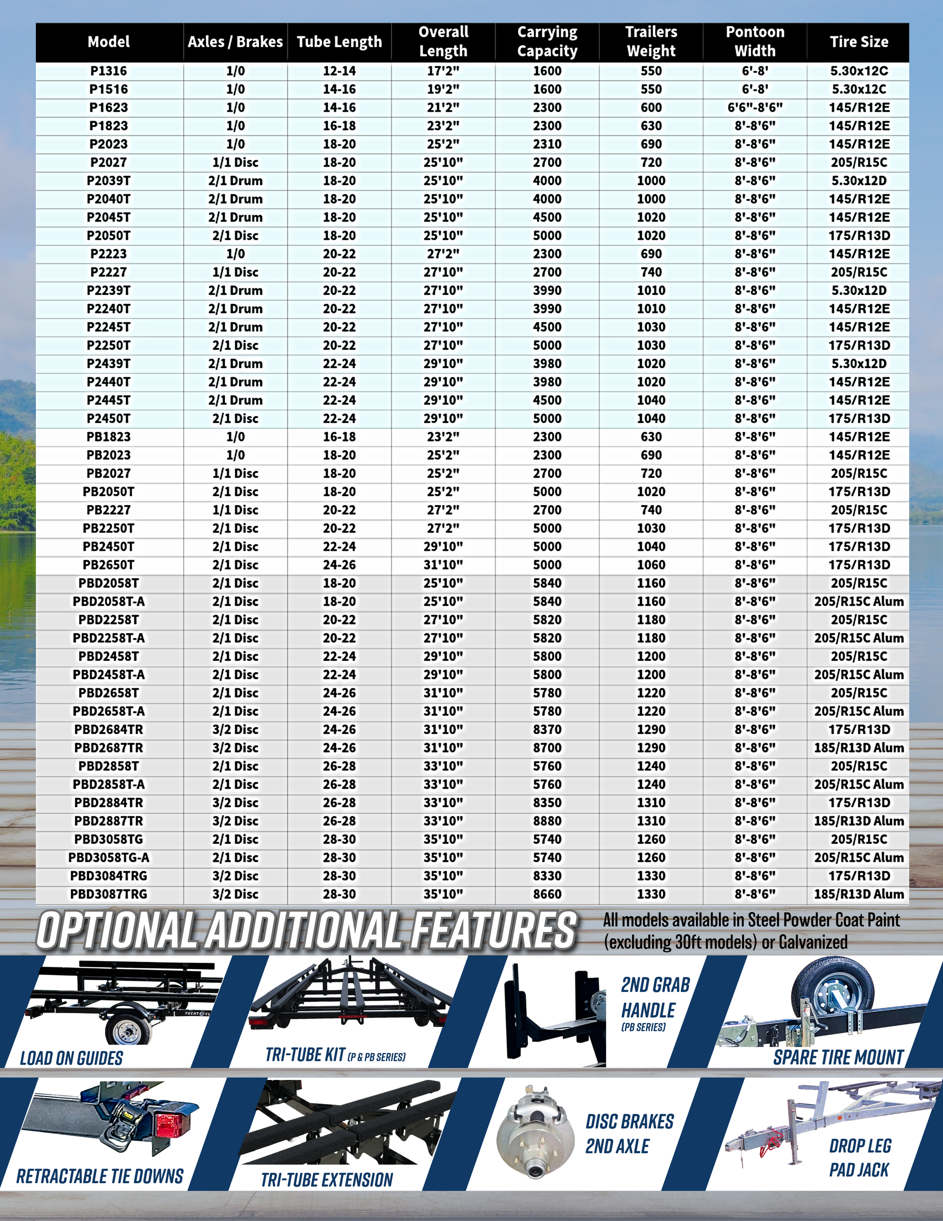 yacht club pontoon trailer flyer