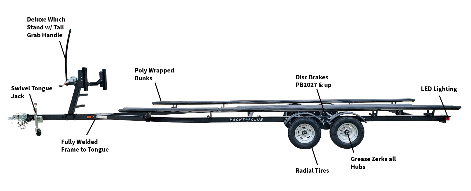 yacht club trailers pb series