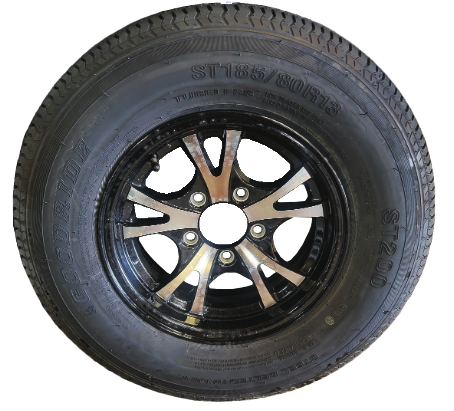 aluminum finish wheel tire