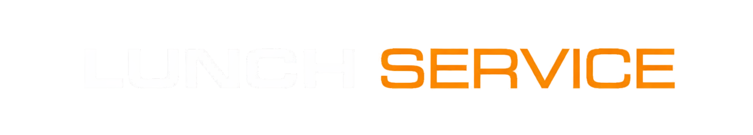 Inscription &laquo; SERVICE &raquo; en orange sur fond blanc.