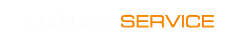 Inscription &laquo; SERVICE &raquo; en orange sur fond blanc.