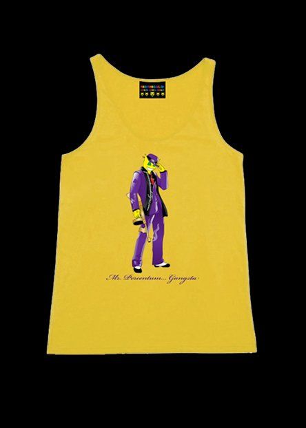 Yellow Singlet Mr Percentum Gangsta