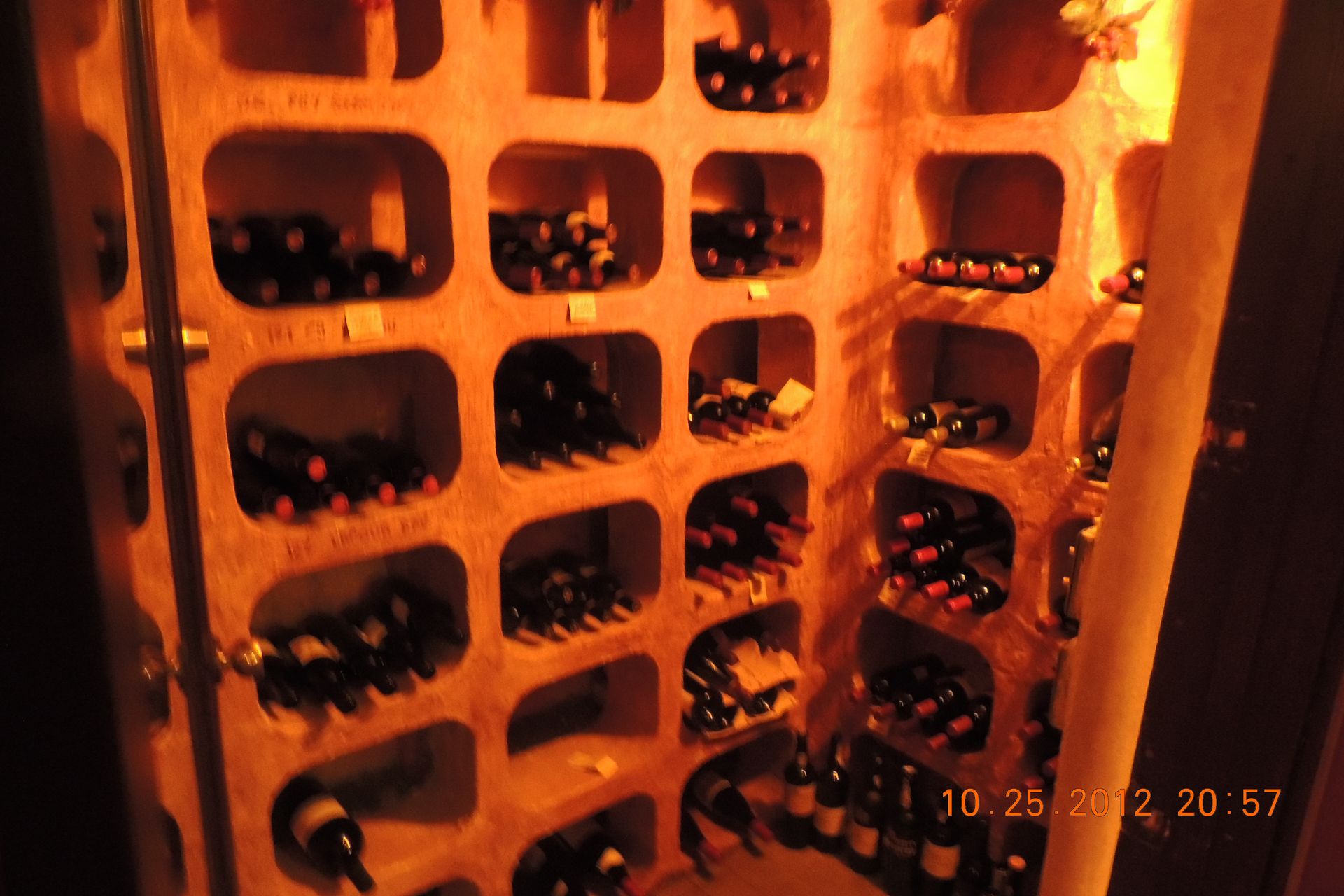 Red wine cave in semi-private room