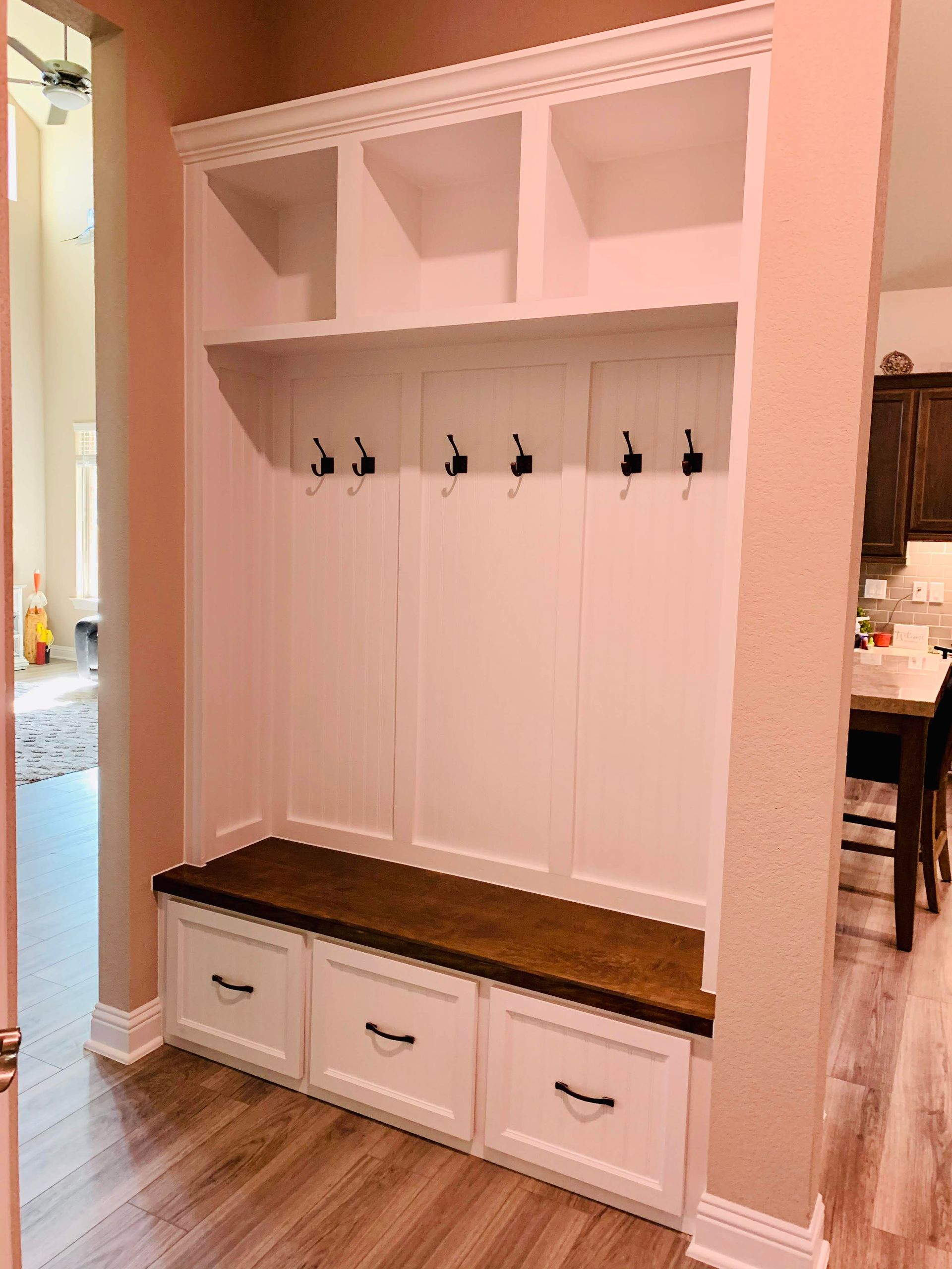 Custom Mudroom Cabinet Builtins Katy Texas