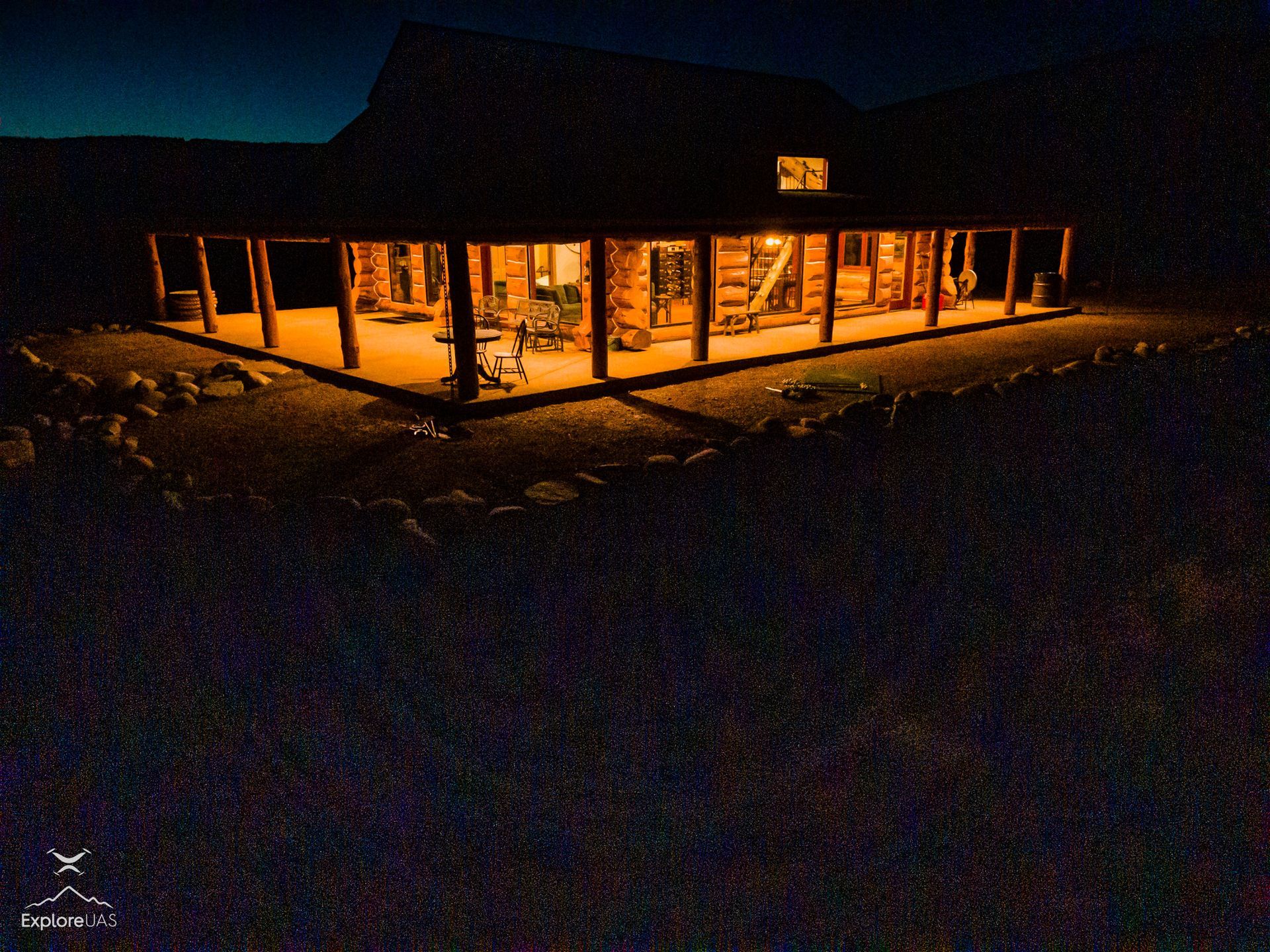 The Outpost at ElkView at night