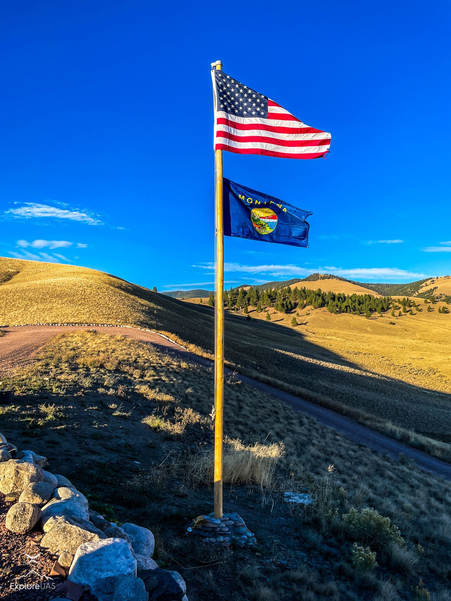 The Outpost at ElkView Montana state flag