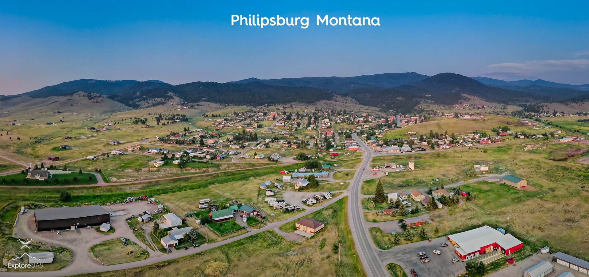 Philipsburg Monatan arial photo