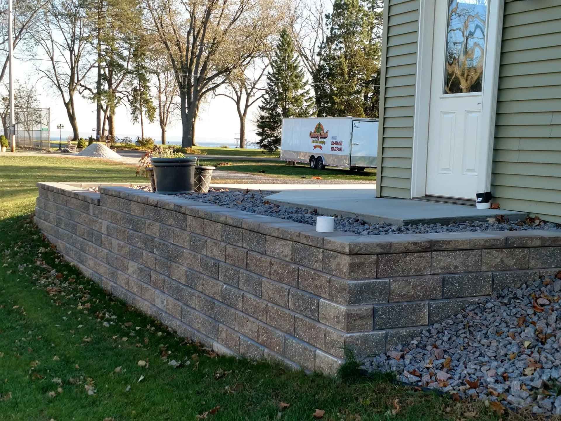 Retaining Wall — Rosendale, WI — Country Touch Lawn Care