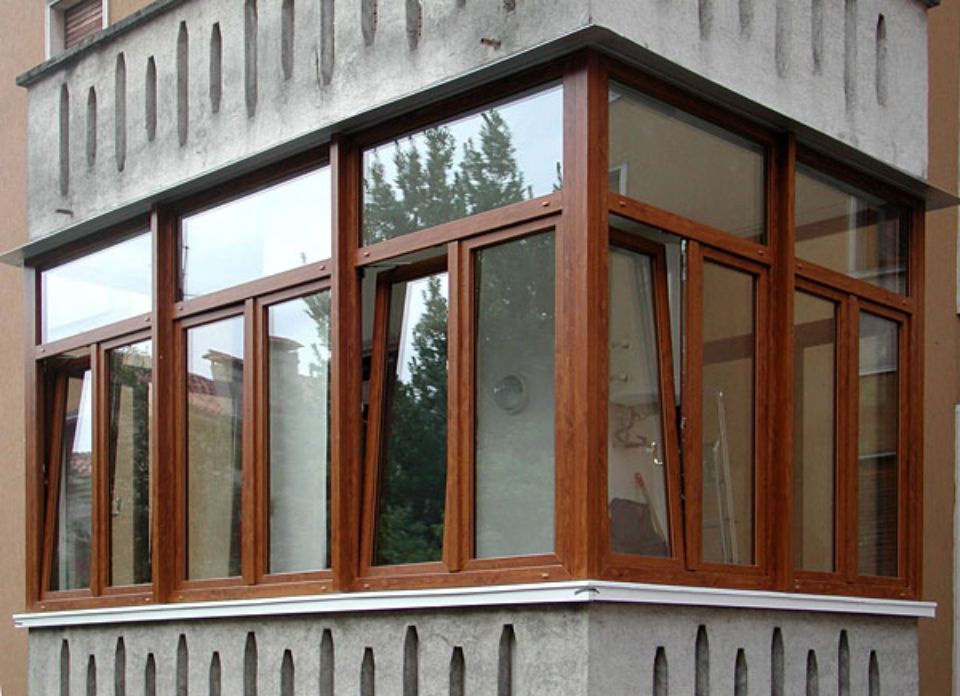 balcone con veranda in PVC