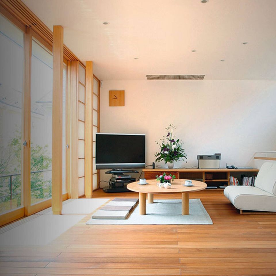 infissi abitazione in PVC di colore legno