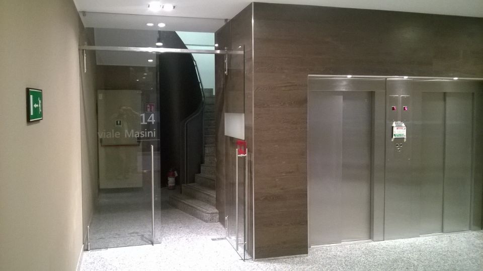 porta in vetro interna