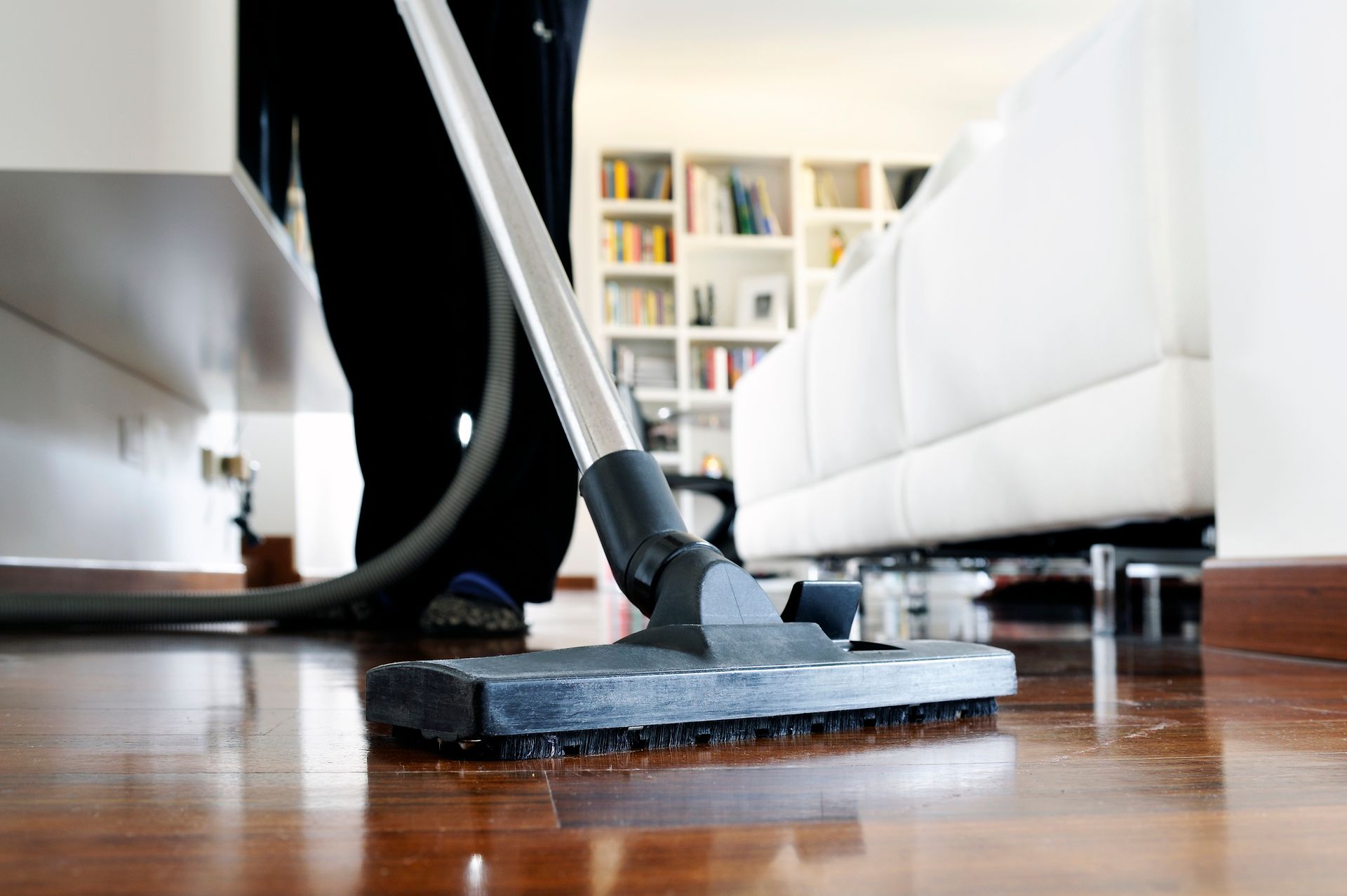 A Yellow Cleaning Cart With A Broom And Mop On It | Clinton Township, MI | Touch of Class Cleaning