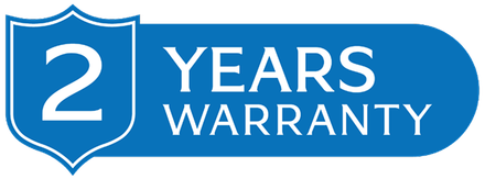 Blue shield-shaped icon featuring the text