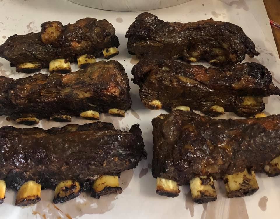Six Cooked Beef Short Ribs With Exposed Bone Ends — CQ Butchers & Catering Supplies in Sarina, QLD